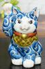 Cute Kutani Ware Maneki-neko Figurine with Right-Handed Maneki-neko (Lucky Cat) Design from Waza No Kura. A Perfect Gift for Birthdays, Store