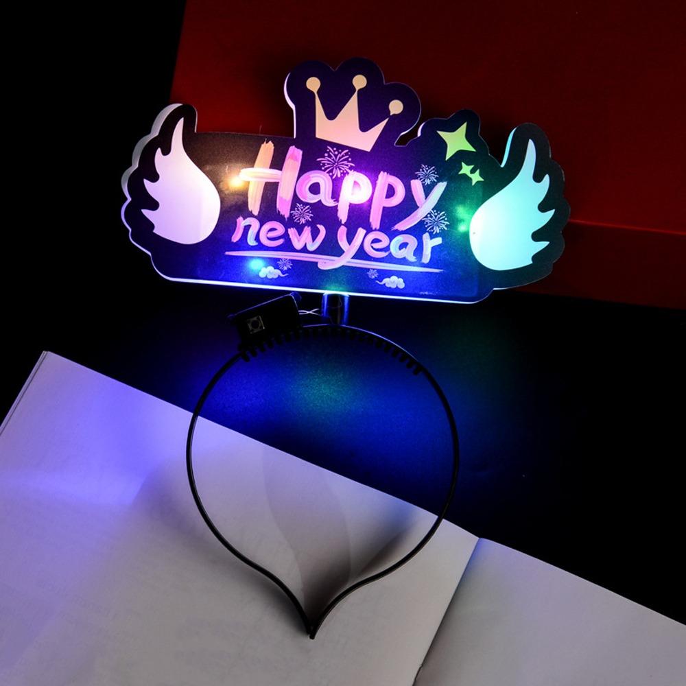 Glowing in Dark LED Glow Hair Bands Fun Luminous Rod New Year Glow Sticks Birthday Party
