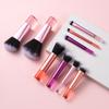 Makeup Brush Set 10 Piece Essential Travel Makeup Kit Face Synthetic Hair Brushes with Transparent Crystal Handle