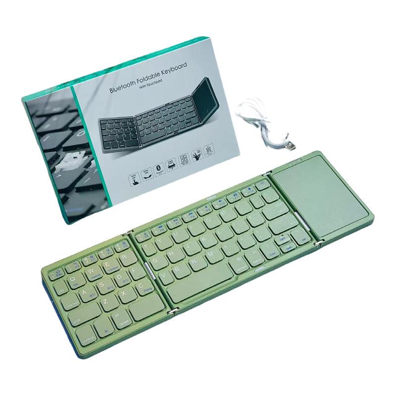 Compact Rechargeable Bluetooth Keyboard with Touchpad - Universal for Tablets