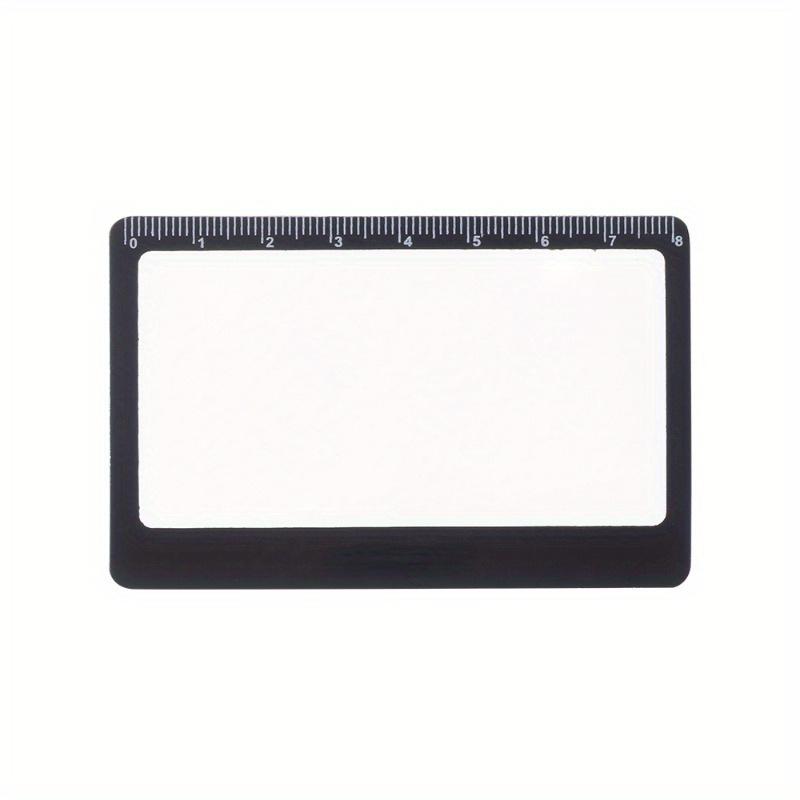 3X Magnifier Sheet with Scale Ultra-thin Reading Glass Fresnel Lens PVC Transparent Credit Card Size Book Page Magnification