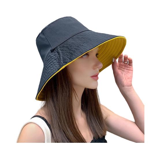 Bucket Hat 360 Degree UV Protection Adjustable Drawstring Fisherman Hat with Wide Brim Summer Travel Hat