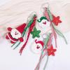 1 Piece Christmas Gifts Funny Crochet Santa Claus Doll Keychain Cute Handmade Plush Wool Knitted Santa Claus Ornament Decoration