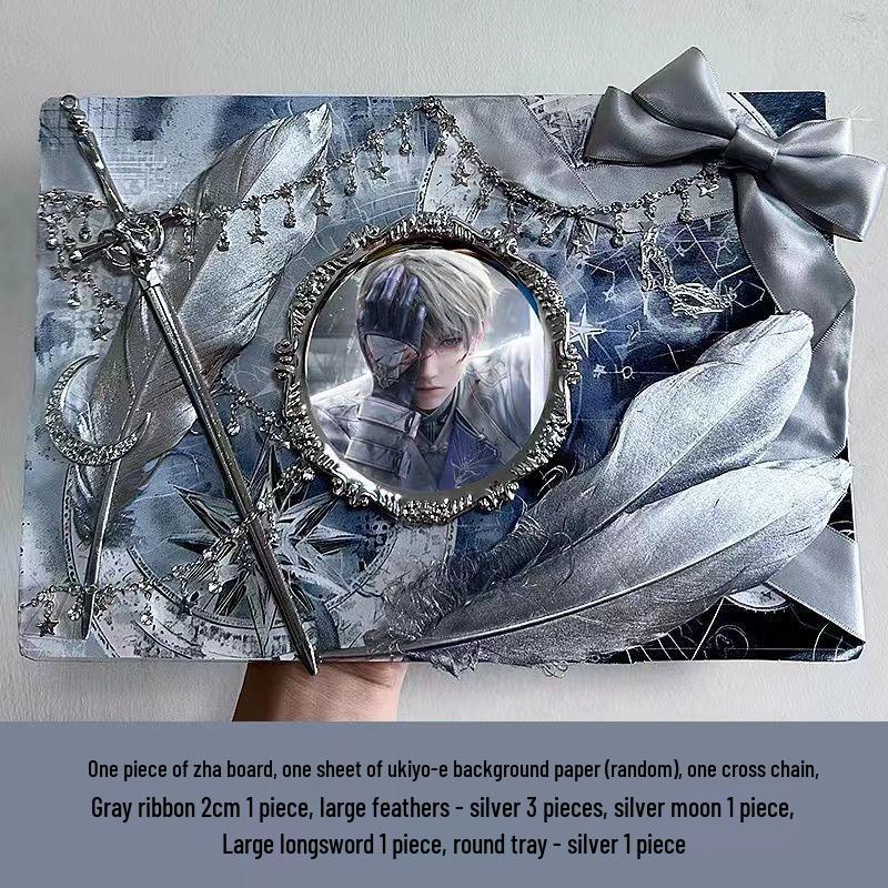 Purple Anime Ita Bag DIY Materials: Lazy Tie & Black/White Background Boards Set