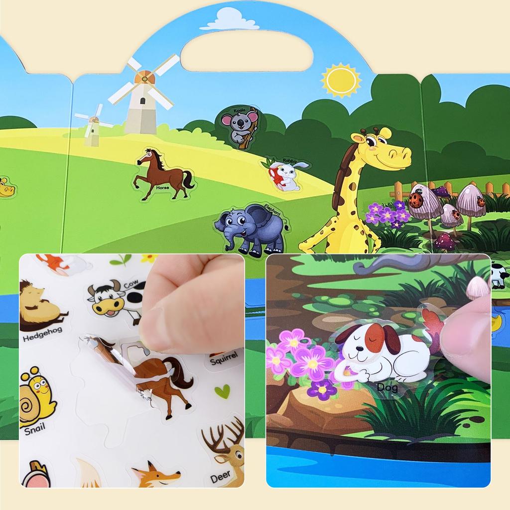 Childrens Sticker Book Early Education Book Transportation Cognitive Enlightenment Sticker Book