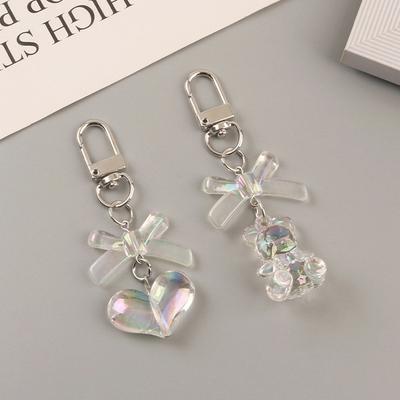 Love Heart Bear Shaped Keychains Wedding Party Gift Backpack Hanging Pendants Handbag Pendant Accessories For Women Girls Gift