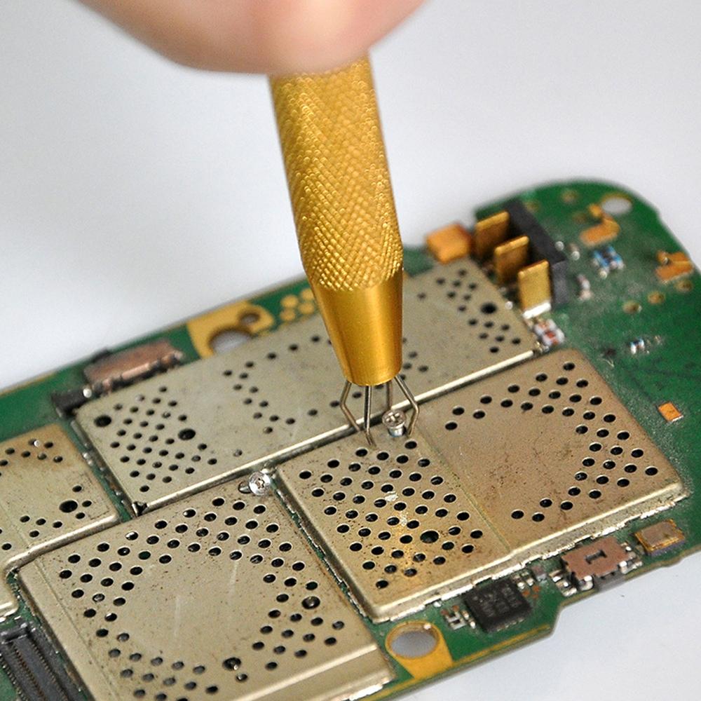 Komponentengreifer Vier Krallen Elektronische Komponente IC BGA Chip Greifer Extraktor Schraubenaufheber Aufnahmestift Schmuck Reparatur Handwerkzeug