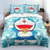 D-Doraemon mit Freunden Bedrucktes Bettwäscheset für Kinder Jungen Mädchen Neue 3D-Bedruckte Bettdecke Bettbezug Kissenbezug Schlafzimmer Dekor