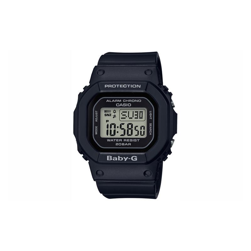 

Casio BABY-G G-SHOCK 35th Anniversary Small Square Alarm Countdown Fully Automatic Calendar Shockproof Quartz Movement Resin Strap Japanese BGD-560-1A серый