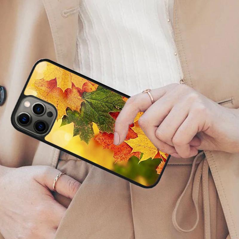 

ЯРКИЕ ОСЕННИЕ ЛИСТЬЯ Магнитный Чехол для Телефона ДЛЯ APPLE iPhone 17 Air 16 14 13 12 Pro Max 15 Plus Беспроводная Зарядка MagSafe Чехол iPhone 14