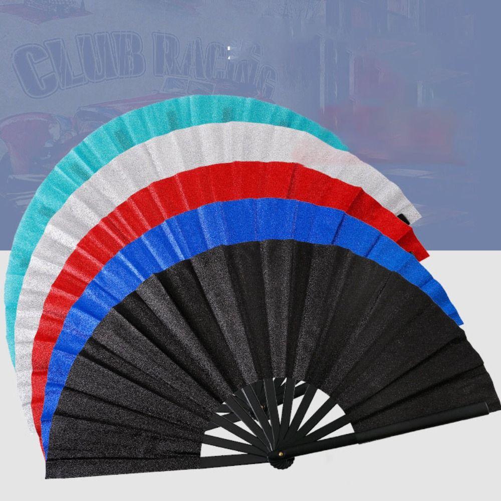 Handheld Performance Dance Fan Glitter Kung Fu Fan Creative Sparkling Folding Fan  Club