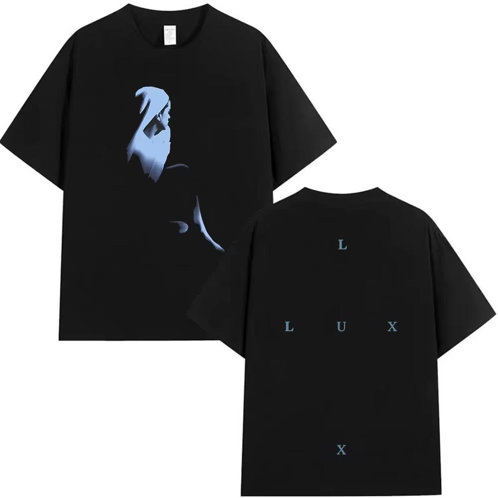 

Rapper Rosalia Lux Tour 2026 Album Print T Shirt Men Women Hip Hop Gothic Short Sleeve Top Vintage Aesthetic Cotton TShirts XL