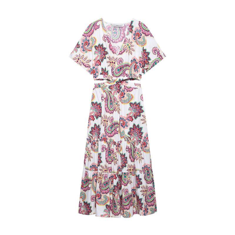 

Kaslead New Women clothes Western Style Fashion Simple Temperament Poplin Dress 2877208 Color L