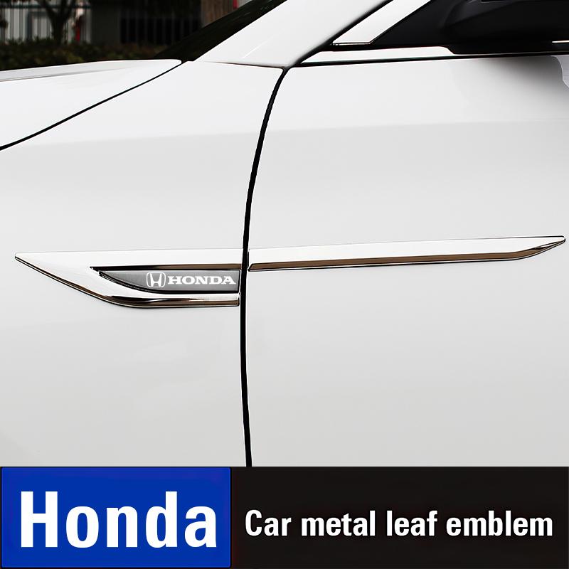 Honda Metal Stickers 2Pcs Car Body Decoration Stickers For Honda Civic Accord Fit Jazz Pilot CRV Odyssey Passport City Shuttle