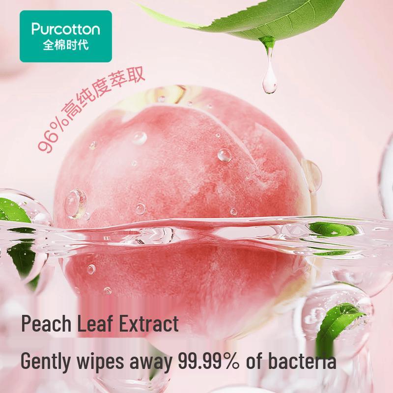 PurCotton Peach Scented Flushable Wet Wipes