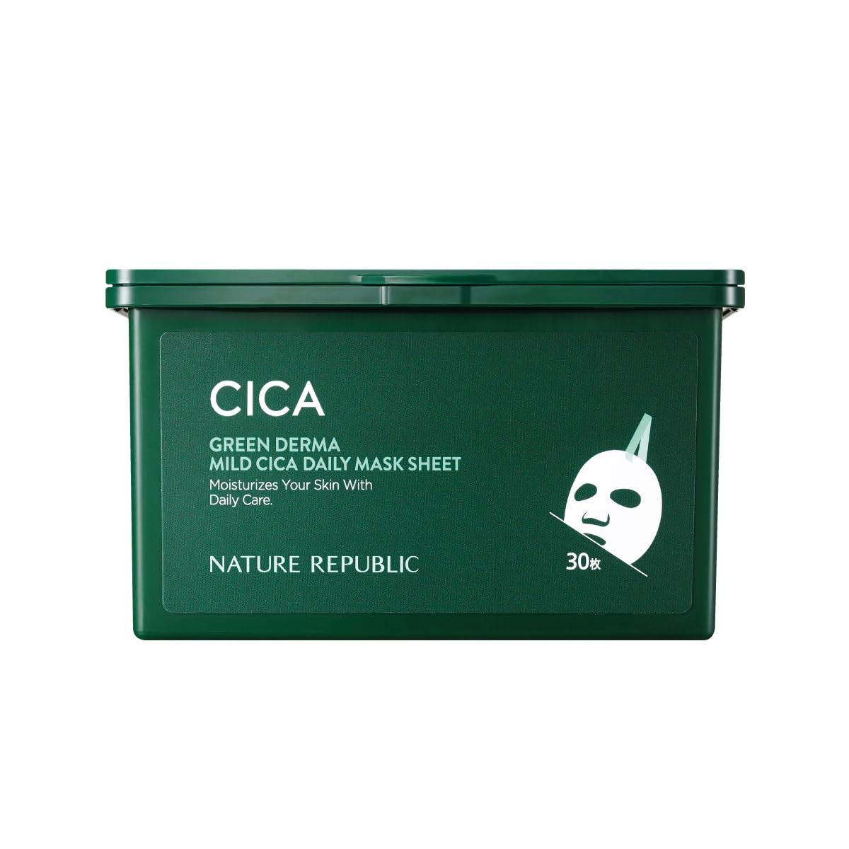 

NATURE REPUBLIC Green Derma CICA Ежедневная тканевая маска 30 шт. x Маска большого объема, (350мл) 1, (CICA / Керамид) белый