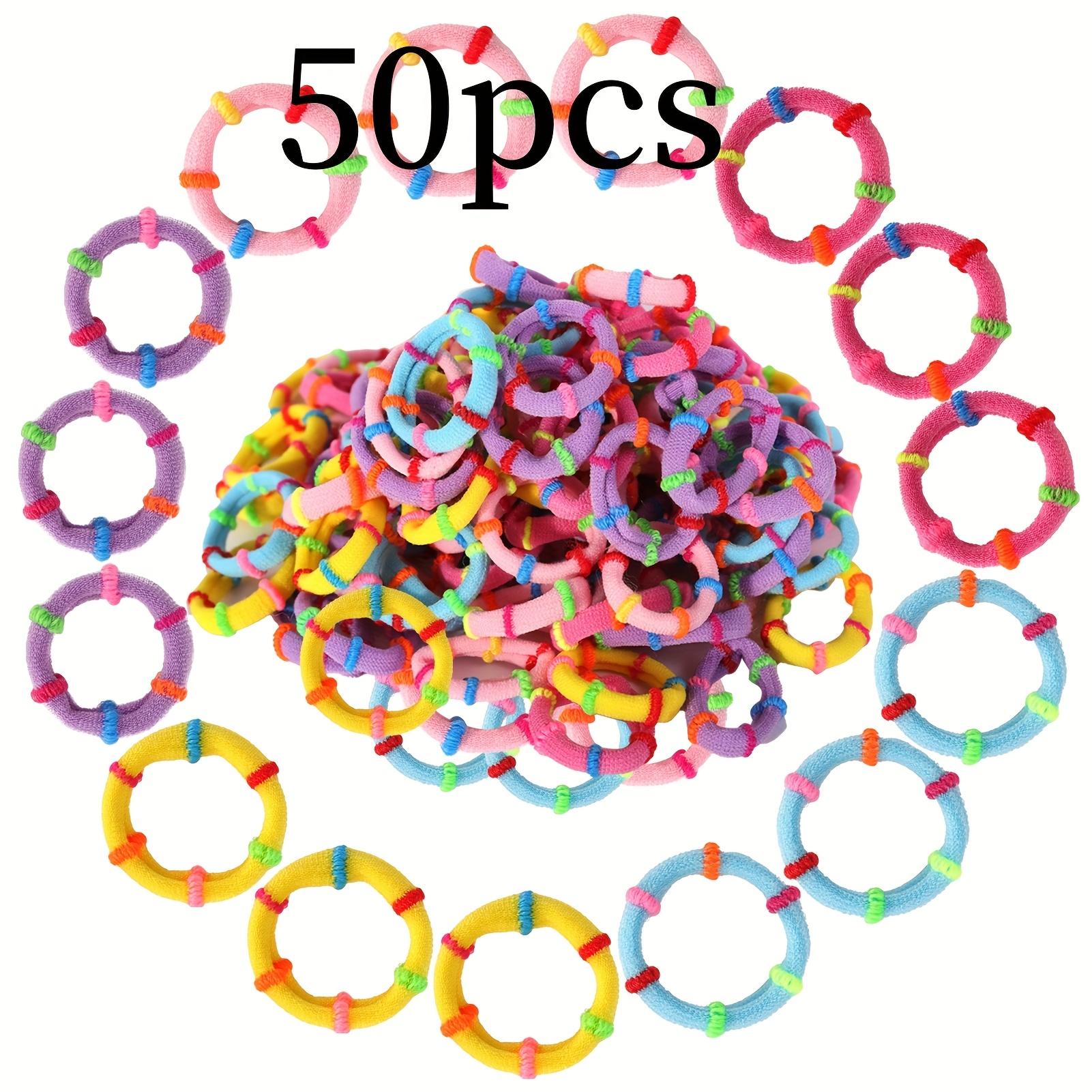 

50 шт. резинки для волос, эластичные ленты для женщин, не повреждающие волосы, повязка на голову, кольцо для волос, высокая эластичность, аксессуары для волос для хвостика, набор веревок для волос 50pcs