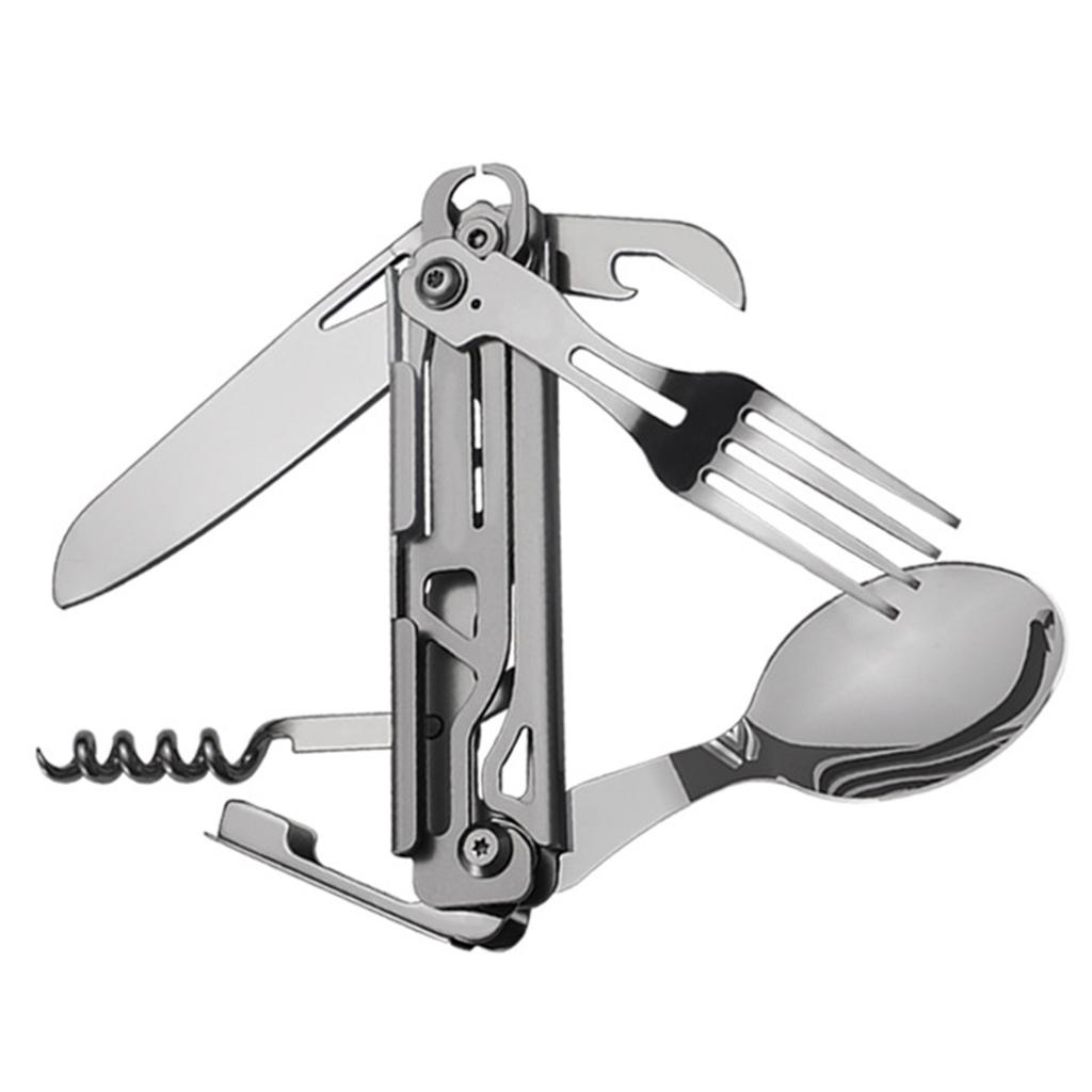 Outdoor Portable Folding Cutlery Set Spoon Fork Knife Compact Camping Picnic Travel Utensils Lightweight