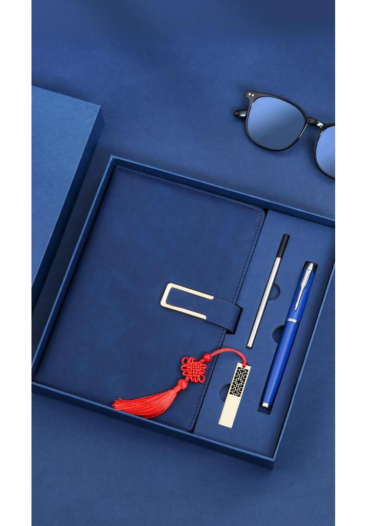 Custom Logo A5 Business Diary Gift Set: Employee Souvenir Notebook in Gift Box