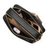 Coach Carey 22 Gold Logo Double Zipper Camera Bag Women Shoulder Bag Black CEB28-IMBLK