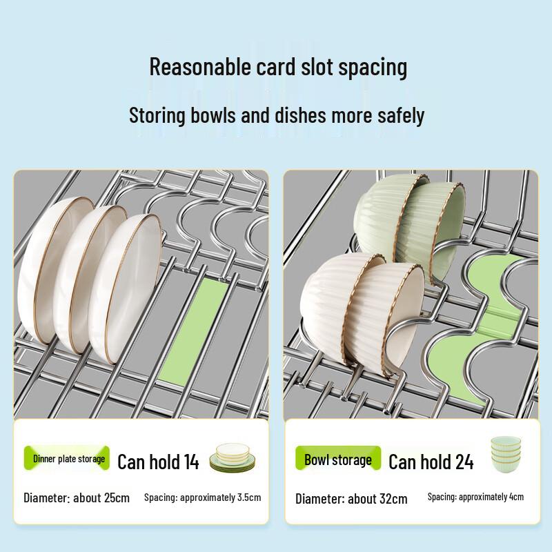 Multifunctional Stainless Steel Kitchen Dish Rack