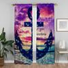 Anchor Halloween Decoration Home Interior Curtains 2 Pieces Partition Blackout Curtain for Room 2 Panel Tulle for Bedroom Living