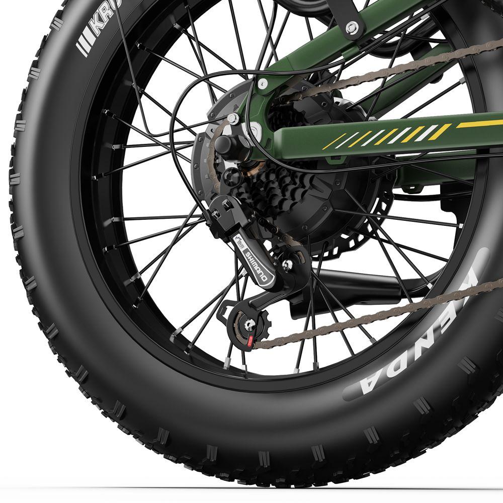 Skladací elektrický bicykel Apefox Rh20 2x 750W Motor 20"x4.0" Pneumatika 7-rýchlostný Terénny Elektrický Bicykel pre Dospelých 48V 22.5Ah Dvojité Hydraulické Kotúčové Brzdy
