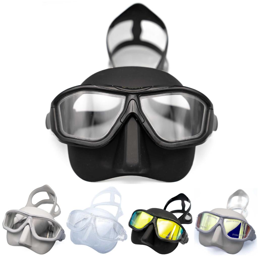 UMMY Freediving Mask Streamline 2024 Model Freediving Skin Diving Snorkeling (Matte Black)