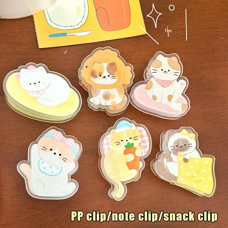 Cute Kitten Animal Cartoon Decorative Gift Sealing Clip Memo Clip Pp Clip For Students Cute Little Items