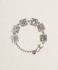 Towtow Archive Stamp Tile Chain Bracelet Silver Burnished