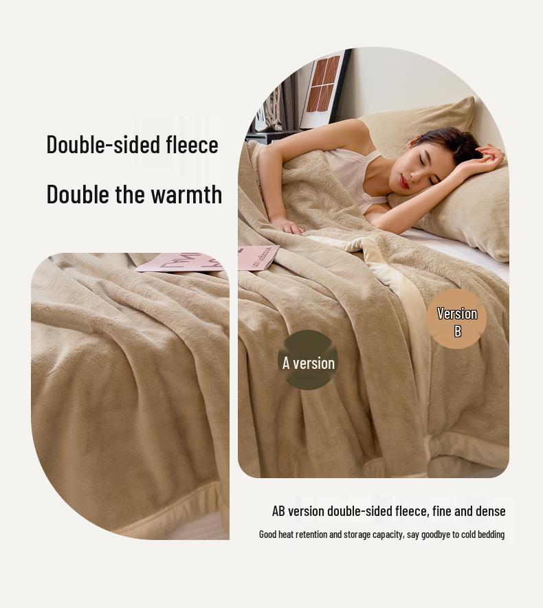 Thickened Muuji Flannel Milk Velvet Throw Blanket