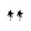 Silver needle zircon fritillary star earrings light luxury high-end stud earrings personality fashion temperament versatile earrings women