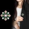 Fashion Drip Oil Pearl Palace Flower Hollow Brooches For Women Clothing Coat Party Accessries Gifts