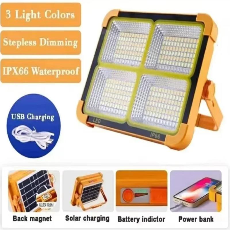 LED reflektor USB dobíjecí světlomet kempingová lampa přenosné venkovní světlo výkonná lucerna pracovní světla