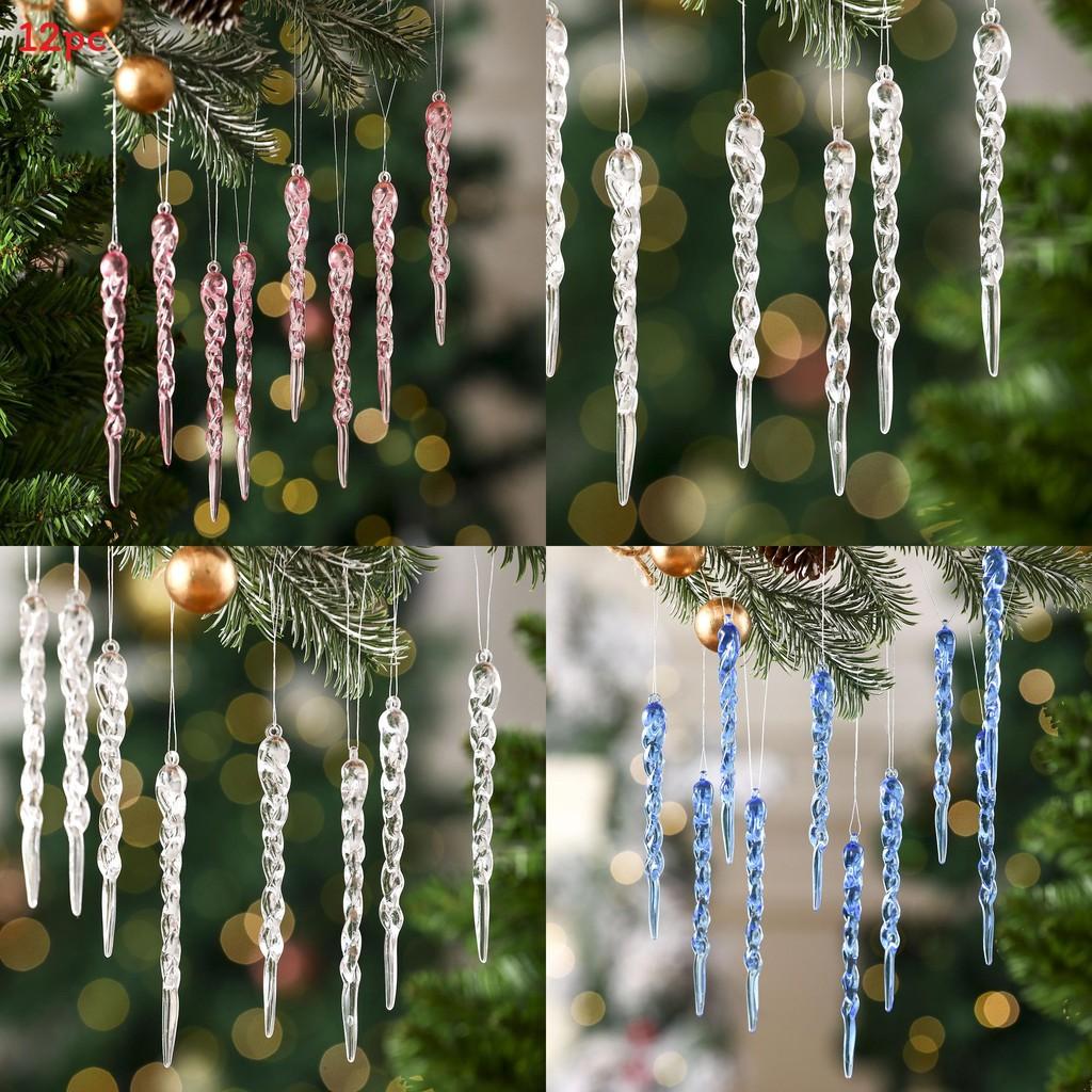 Creative Christmas Acrylic Snowflake Ornaments For Tree Decoration With Transparent And Colored Options