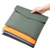 Leather File Bag A4 File Bag, File Bag, Data Button, Business Document Storage Bag, Portable and Large Capacity