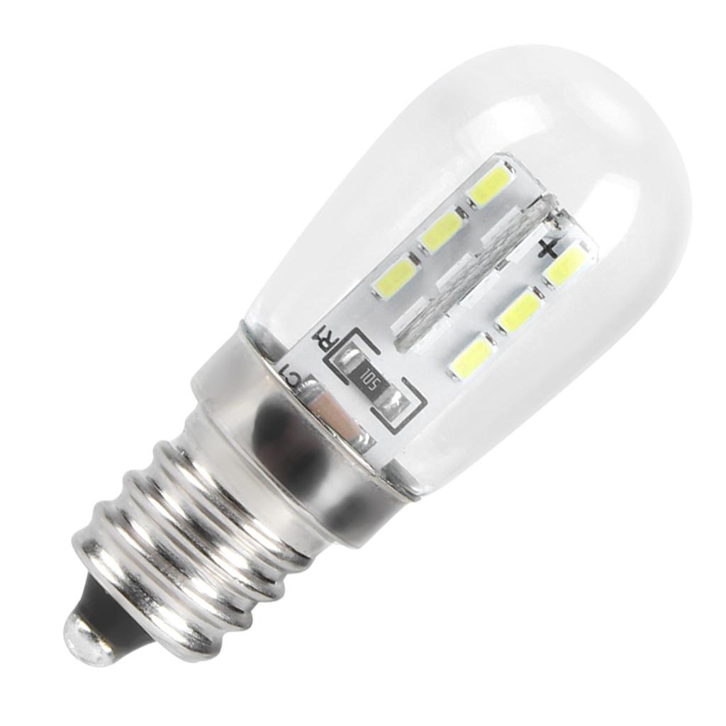 10pcs E12 LED Fridge Light Bulb 1.5W AC 230V Replacement for Household Sewing Machine Lamp (White Light)