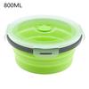 350ML/500ML/800ML/1200ML Přenosný Kruhový Silikonový Skládací Obědový Box Bento Box KTY