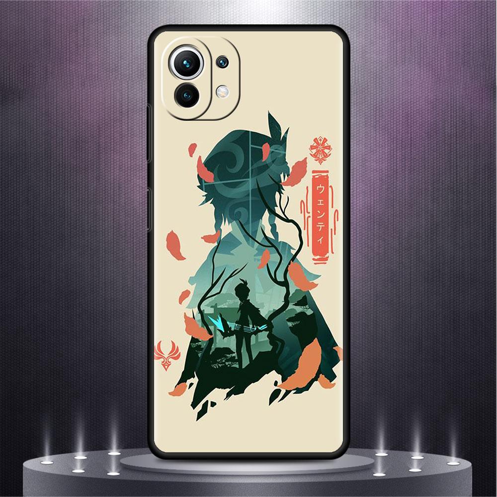 Etui do Xiaomi Mi Poco X3 X4 NFC M3 Mi 11 11T 10 T 9T 12 9 10T Lite Silikonowe etui na telefon Anime Genshin Impact Cute