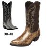 Pánské boty Módní kovbojské boty s hadím vzorem Ručně vyráběné pánské boty do poloviny lýtek Retro špičaté westernové boty Plus Size Unisex boty