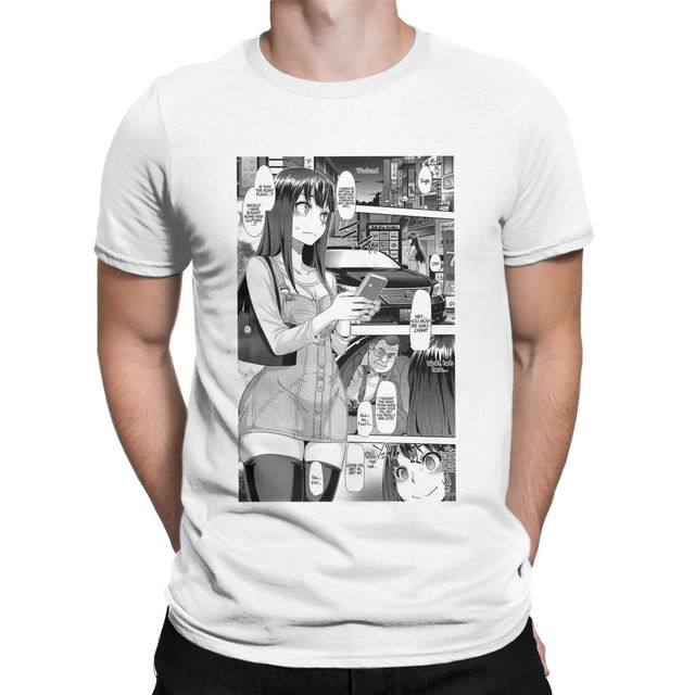 Men's Shirt 177013 Appeared Deformation Merch Anime Clothes Saki Yoshida Hentai Manga Cute Outerwear Kawaii T-shirt Print