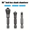 3 Pcs/Set Countersink Deburring Drill Taper Hole Cutter Plastic/Aluminum/Wooden Countersunk Head Chamfering Tools