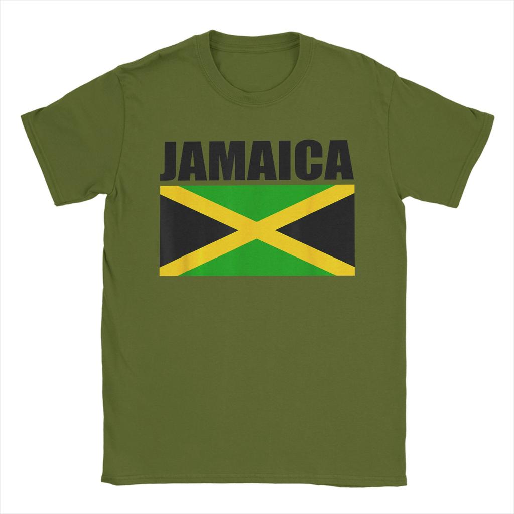 Jamaican Flag Love Jamaica T Shirt Unisex Y2K Casual Cotton TShirts Summer O Neck Hipster Tee Shirt Printed Oversized Clothes