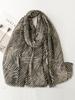 Elegant Women Silk Scarf Wrap Shawls Vintage Striped Print Sunscreen Bandanas Hijab Mujer Boho Scarve Pareo Casual Fashion New