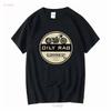 Biker T Shirt Oily Rag Motor Co Premium Black Label Bobber Motorcycle Vintage Washed Top For Everyday Wear Stretched Streetwear