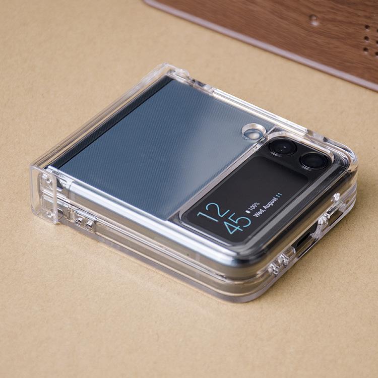 A Transparent PC Hinge Type One-piece Foldable Screen Anti-drop Zflip7 Case Suitable for Samsung Zflip6 Phone Cases