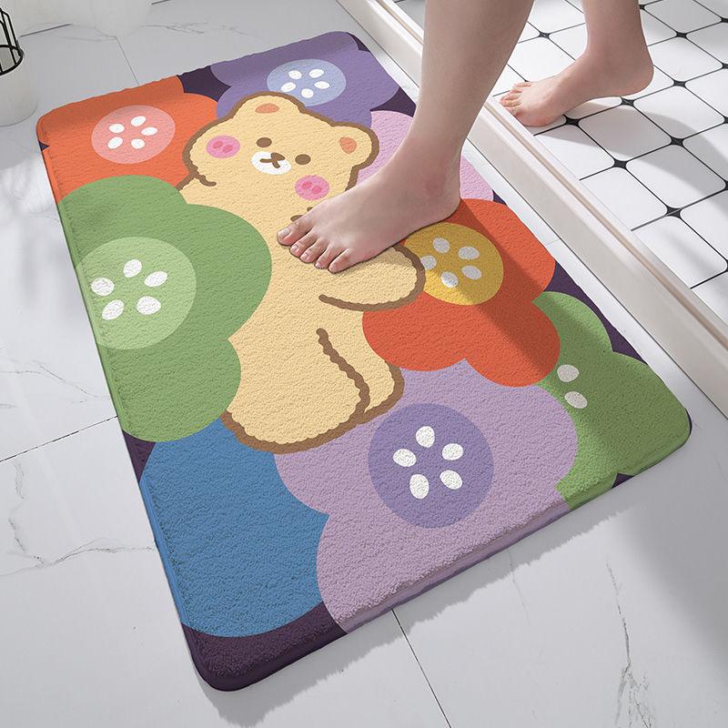 

Коврик для входа в ванную комнату, туалетную дверь, впитывающий нескользящий коврик, домашний коврик для спальни и туалета 40X60cm
