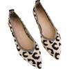New Woman's Spring Summer Leopard Print Mesh Flat Sole Shoes Soft Sole Light Pointed Toe Ballet Shoes Slip On Slip On Nude Shoes