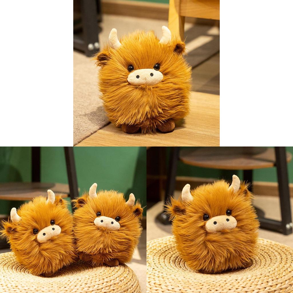 Plush Cow Toy For Kids Long Pile Soft Stuffed Animal Gift For Children