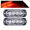 2PCS 12-24V Amber Strobe Side Warning Light 4 Led Grill Flashing Lightbar Breakdown Emergency Light for Truck Trailer LED Light